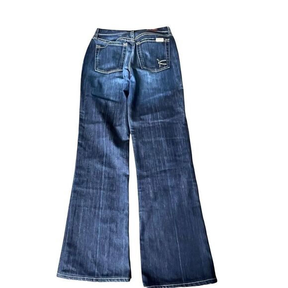 DAVID kahn women's dark wash straight leg jeans 25 distressed - Picture 3 of 8